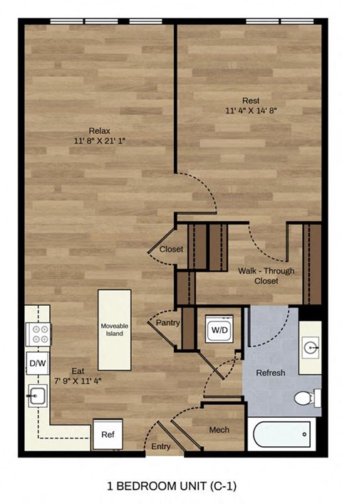 One Bedroom One Bath